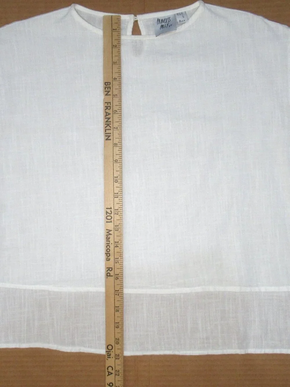 Princess Polly Oversized White Cotton Top | Size US 0 - Picture 4 of 11